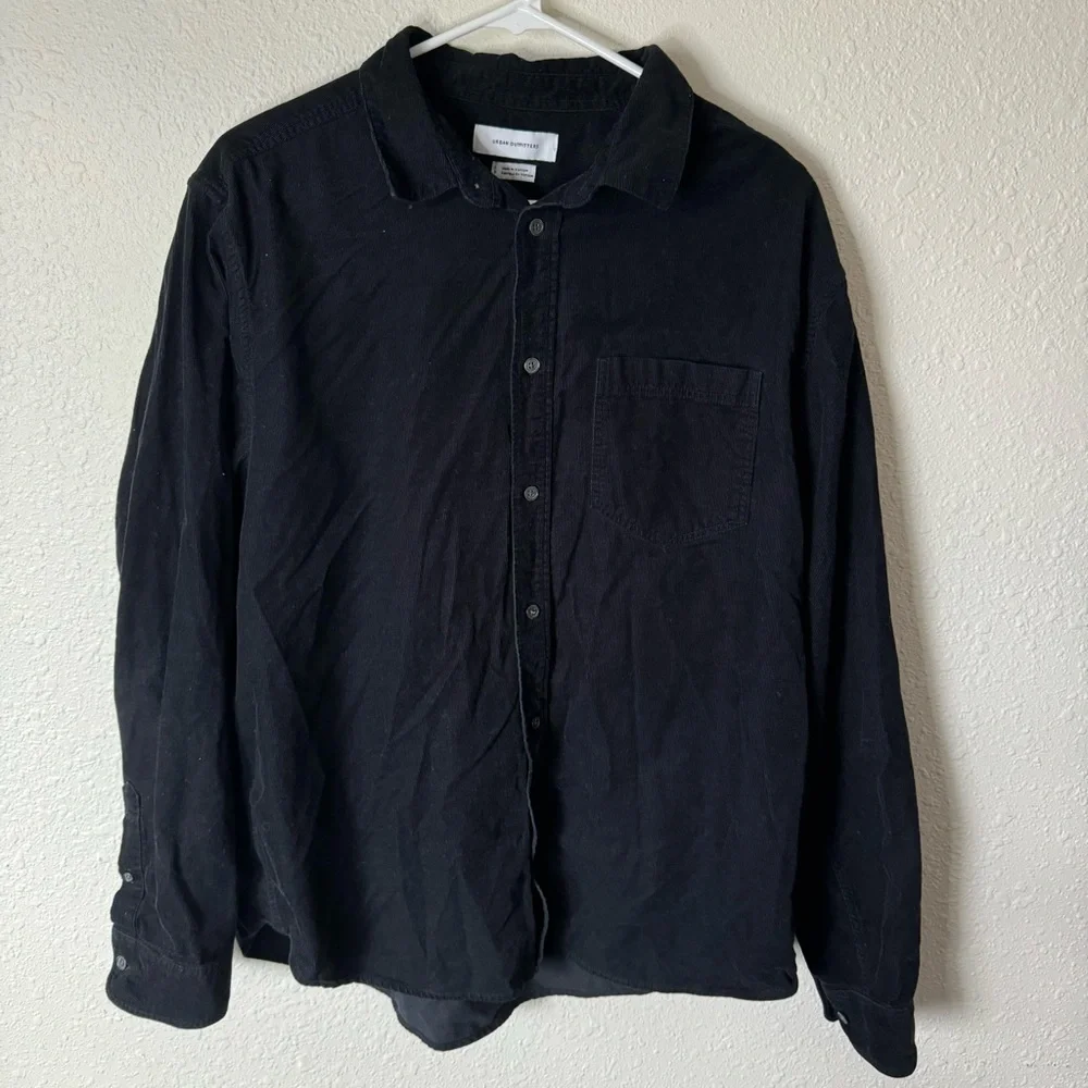 Men’s Urban Outfitters Long Sleeve Suede Button Up Shirt - Picture 1 of 2